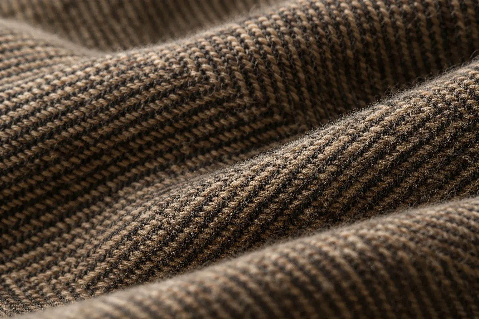 Twill wool cloth in raking light